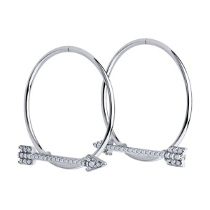 серьги из серебра с фианитами