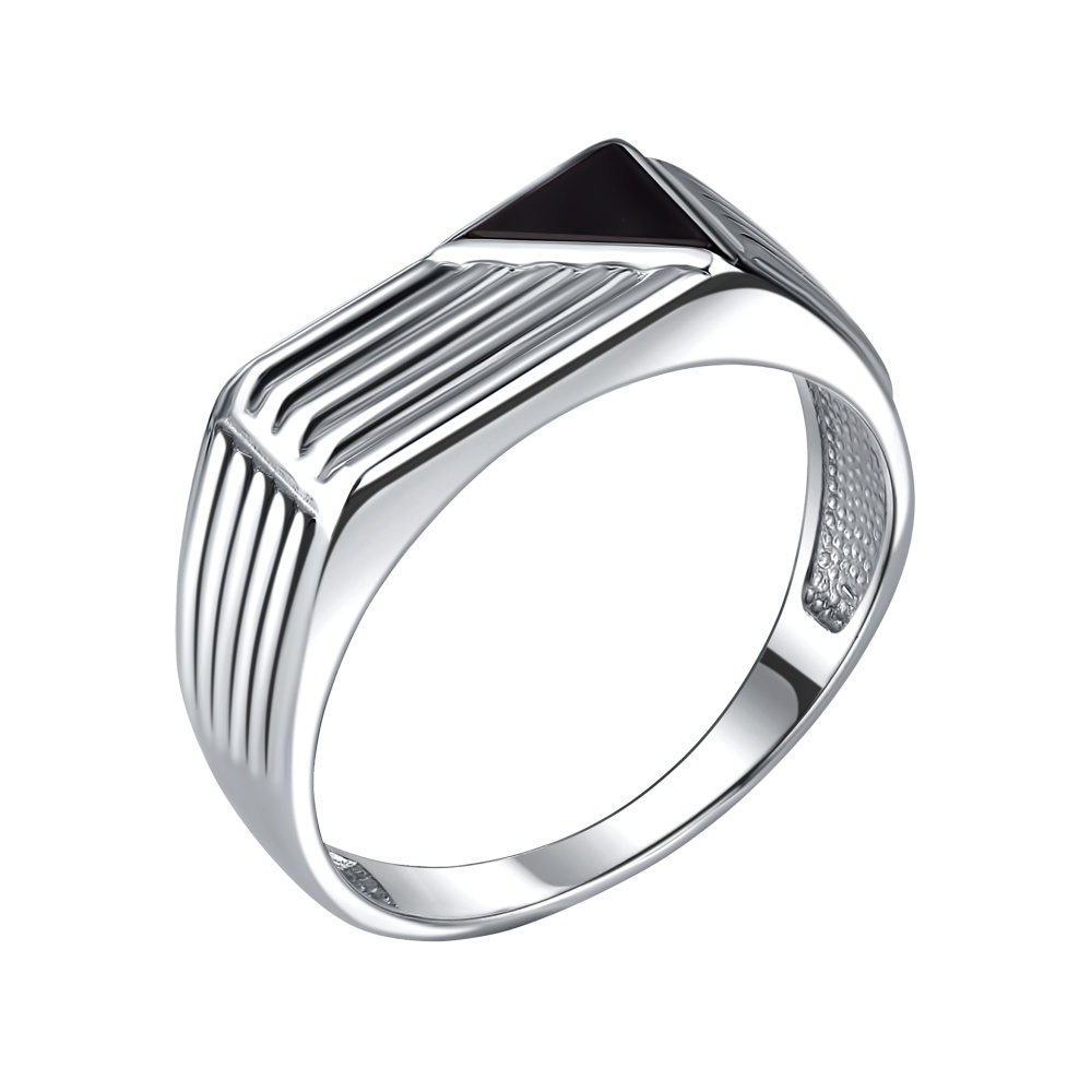 Печатка из серебра с фианитом