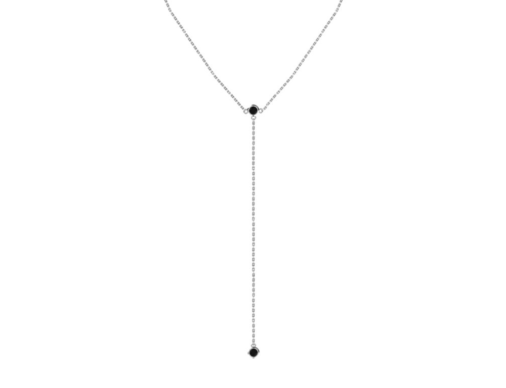 Колье из серебра с фианитами