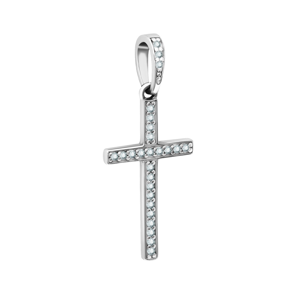 Подвеска из серебра с фианитами