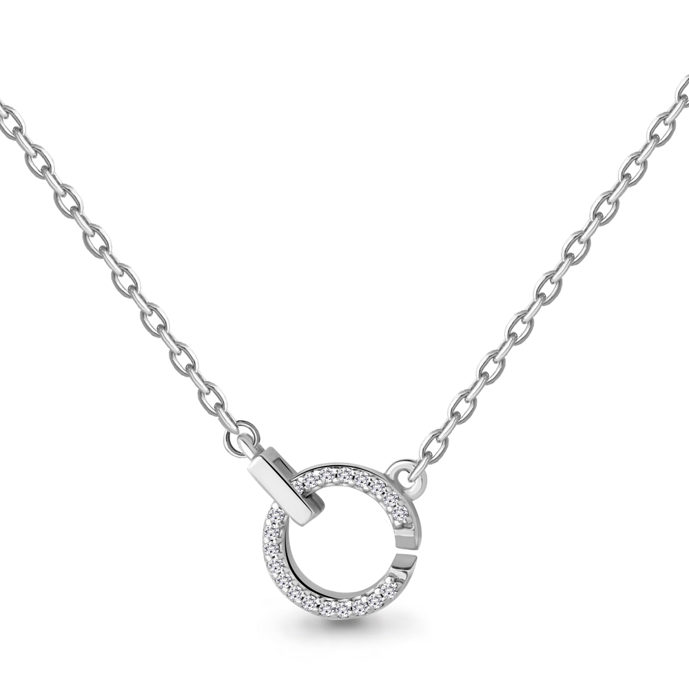 Колье из серебра с фианитами