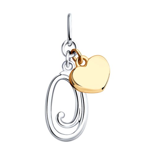 подвеска-буква из золочёного серебра