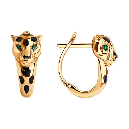 серьги из золота с изумрудами