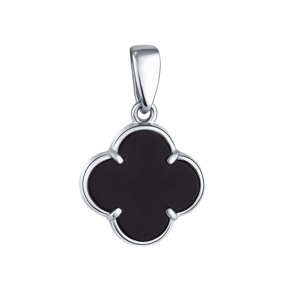 Подвеска из серебра с ониксом