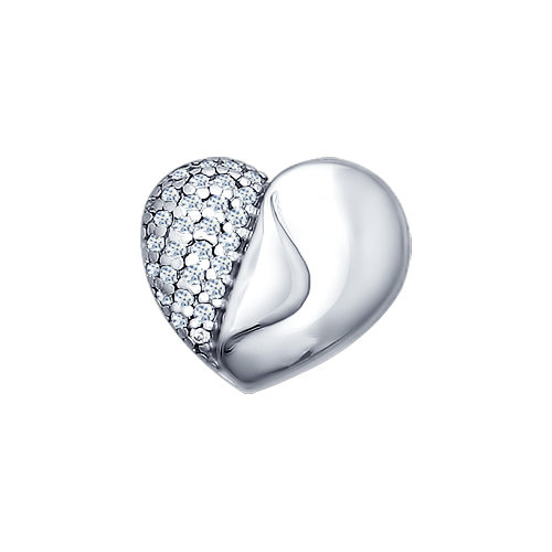 Подвеска из серебра с фианитами