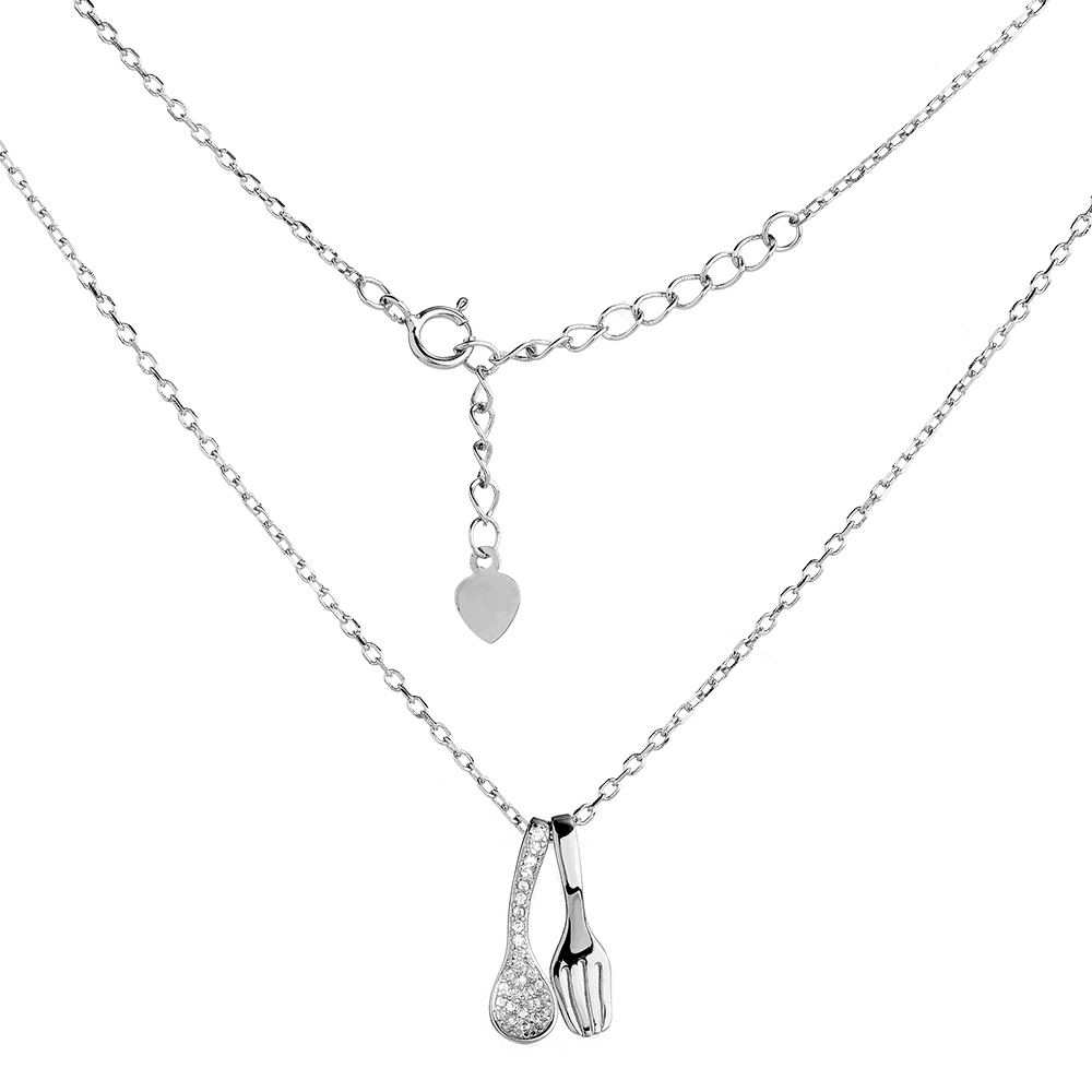 Колье из серебра с куб.цирконием