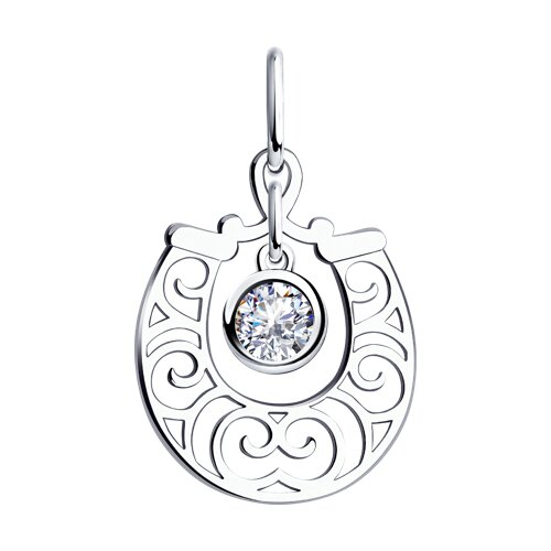 подвеска из серебра с фианитом