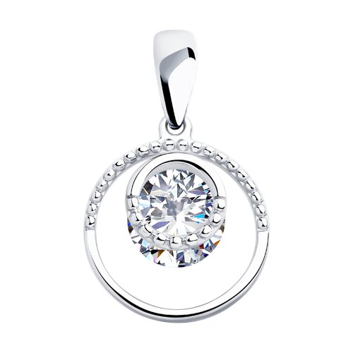 подвеска из серебра с фианитами