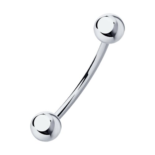 пирсинг в бровь из серебра