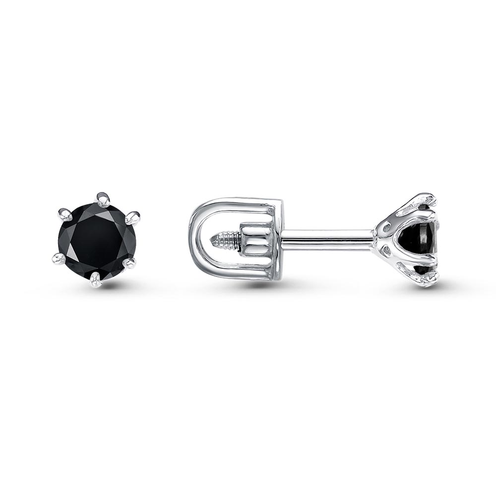 Серьги из серебра с фианитами