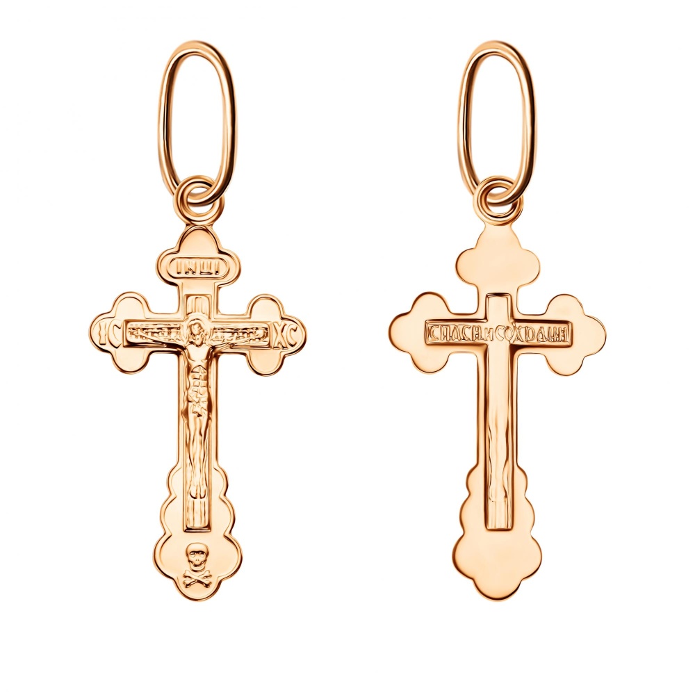 Крест из комбинированного золота