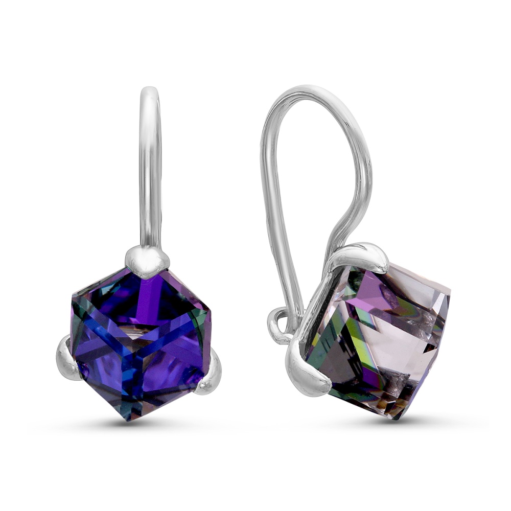 Детские серьги из серебра с фианитами SWAROVSKI