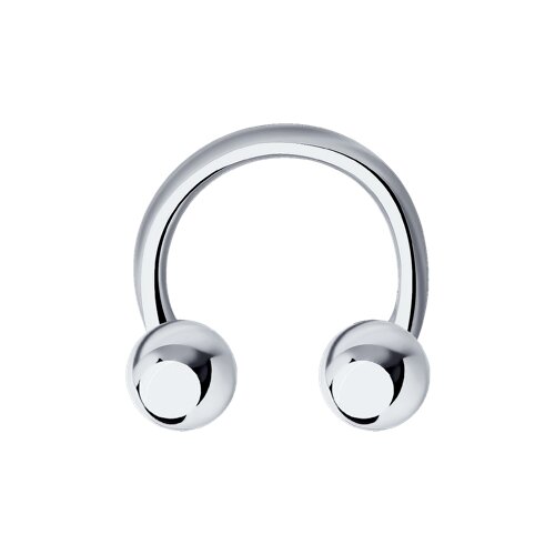 серебряный пирсинг в бровь