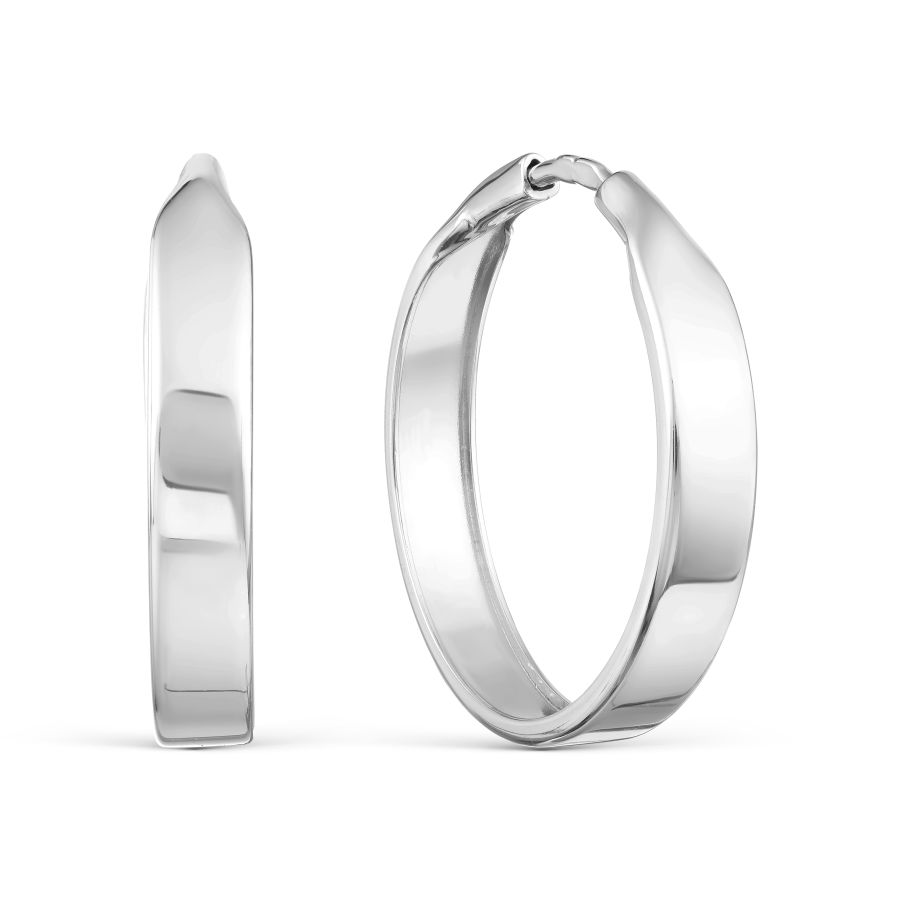 Серьги конго из серебра