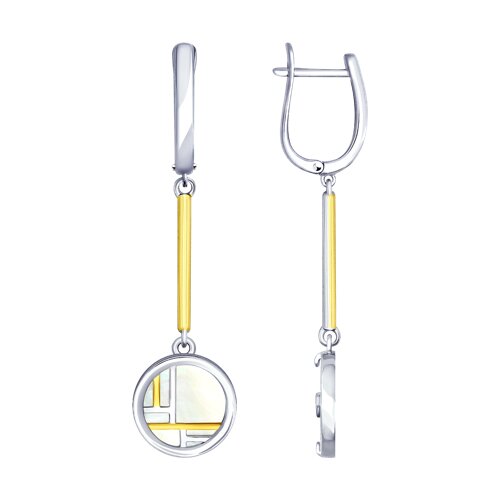 серьги из серебра с перламутром