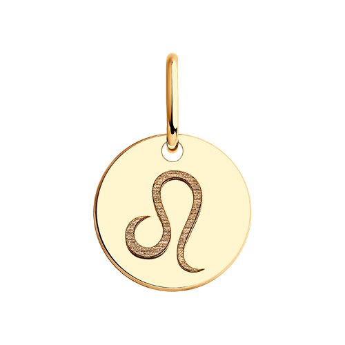 подвеска из золота. знак зодиака лев