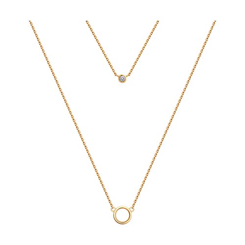 колье из золота с фианитом