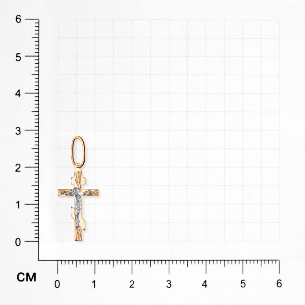 Крест из комбинированного золота