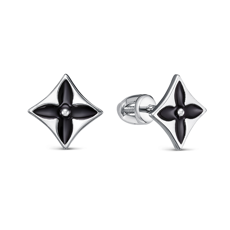 Серьги из серебра с эмалью