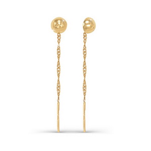 Серьги-продевки из золота