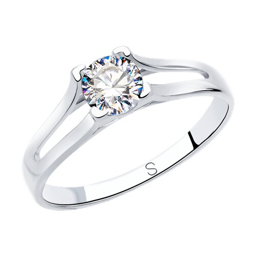 кольцо из серебра с фианитом