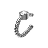 Серьга из серебра с куб. цирконием