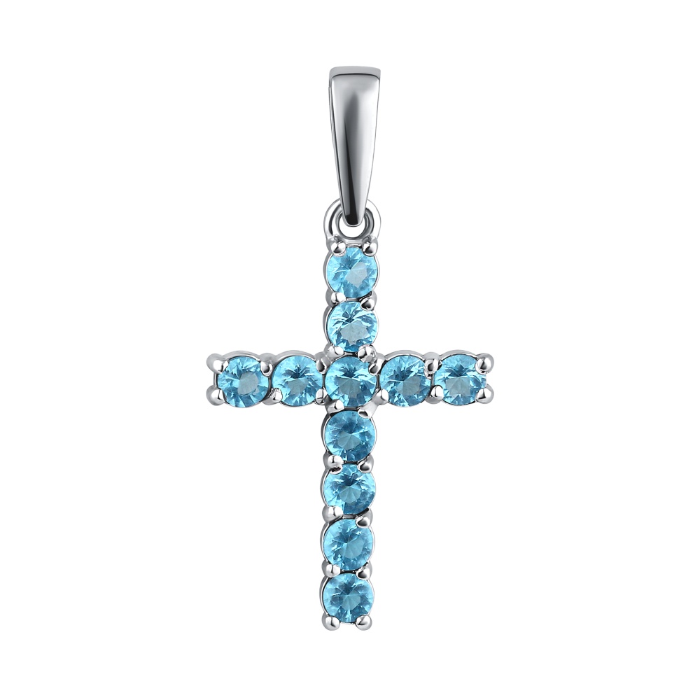 Подвеска из серебра с фианитами