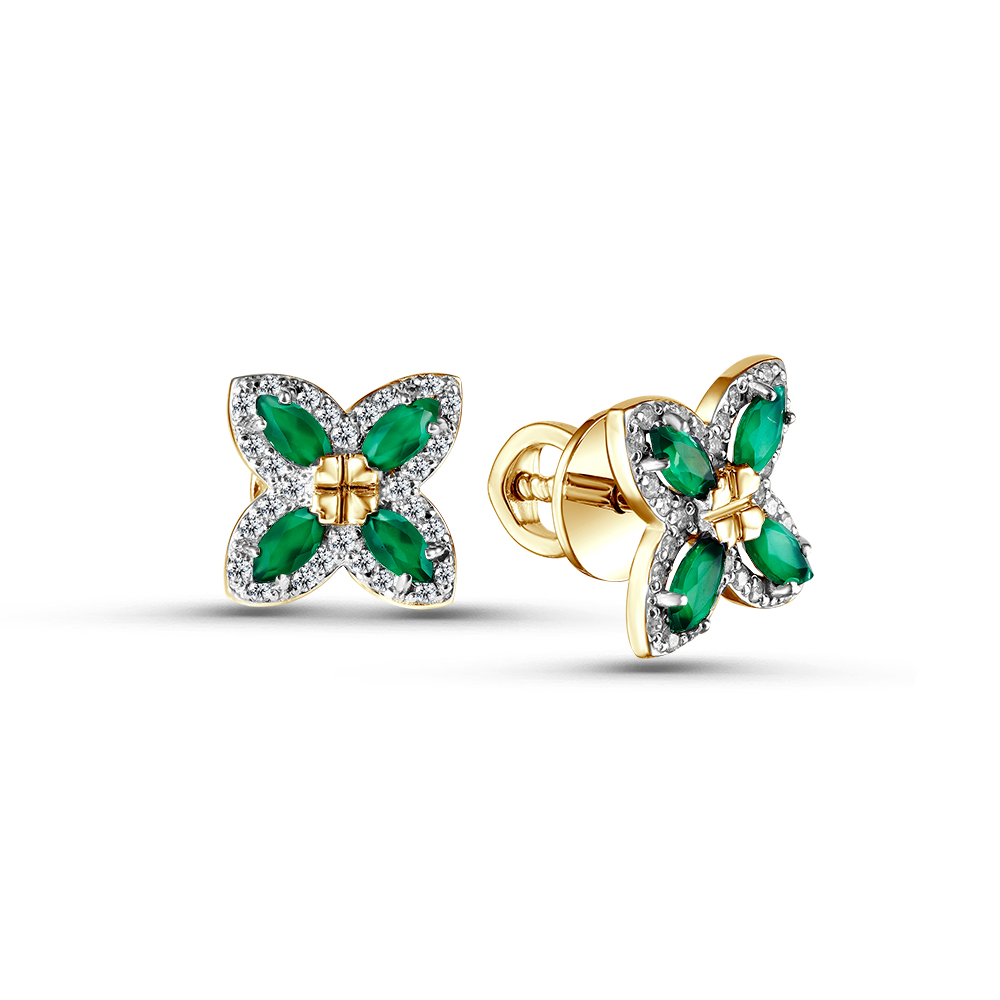 Серьги-пусеты из золота