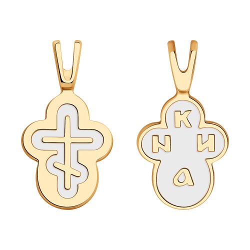 подвеска из золочёного серебра с эмалью