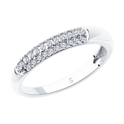 кольцо из серебра с фианитами