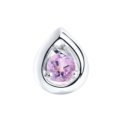 Подвеска из серебра с аметистом