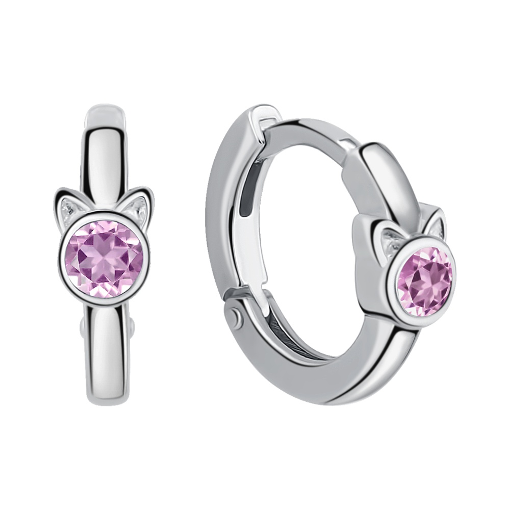 Серьги конго из серебра