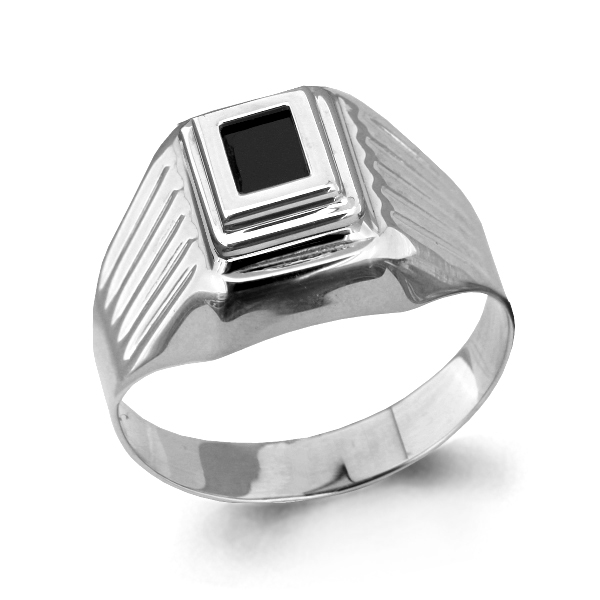 Печатка из серебра с фианитами