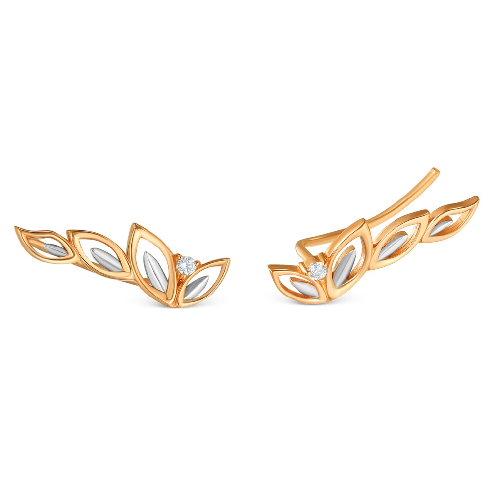Серьги из серебра с фианитами