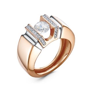 Кольцо из золота с фианитами