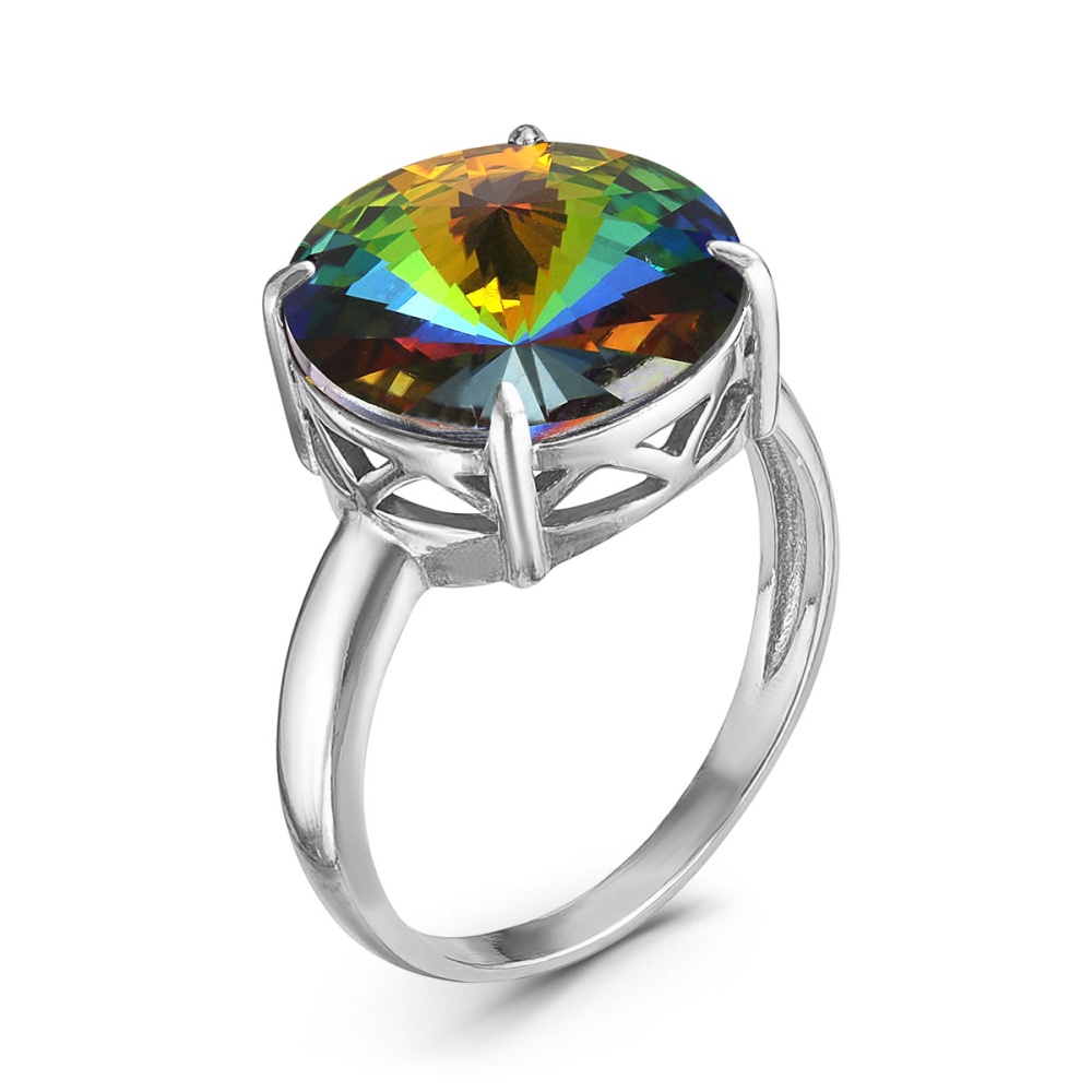 Кольцо из серебра с фианитом SWAROVSKI