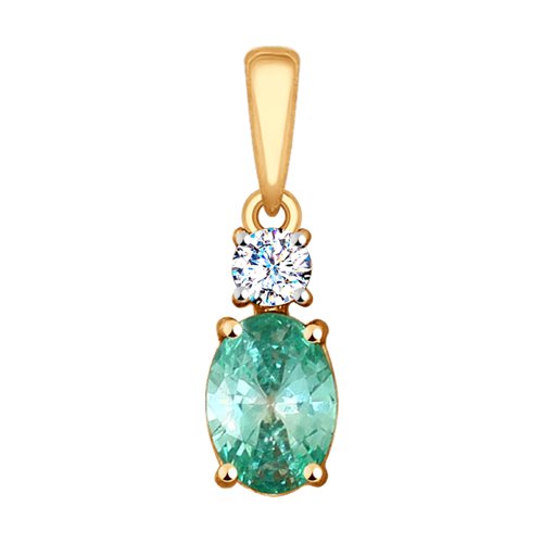 Подвеска из золота с фианитами SWAROVSKI
