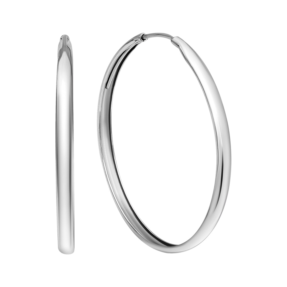 Серьги конго из серебра