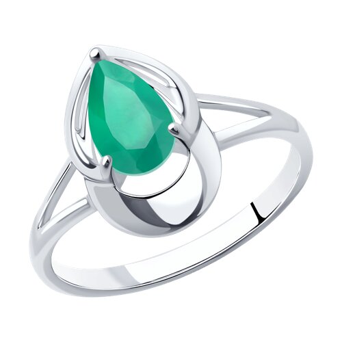 кольцо из серебра с агатом