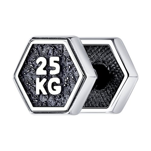 Серьга-пусета из серебра