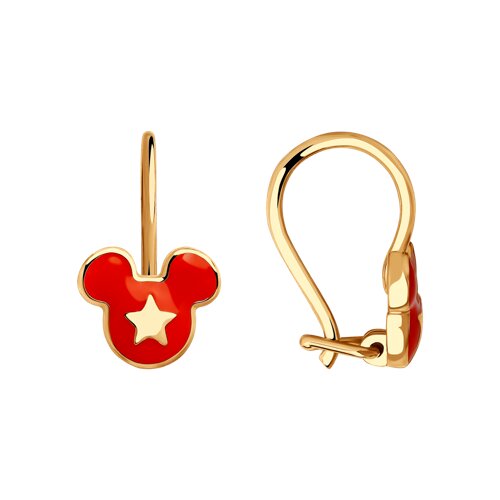 серьги из золота с эмалью