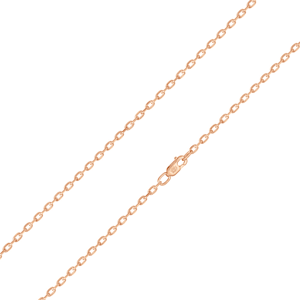 Цепь пустотелая из серебра