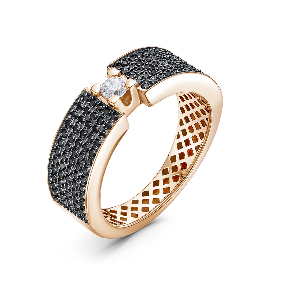 Кольцо из золота с фианитами