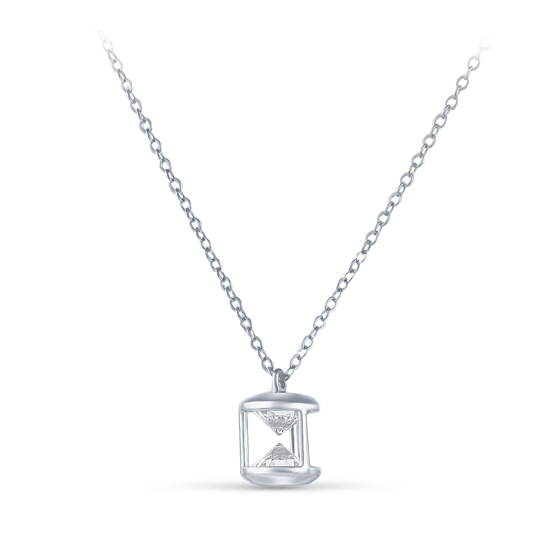 Колье из серебра с цирконием