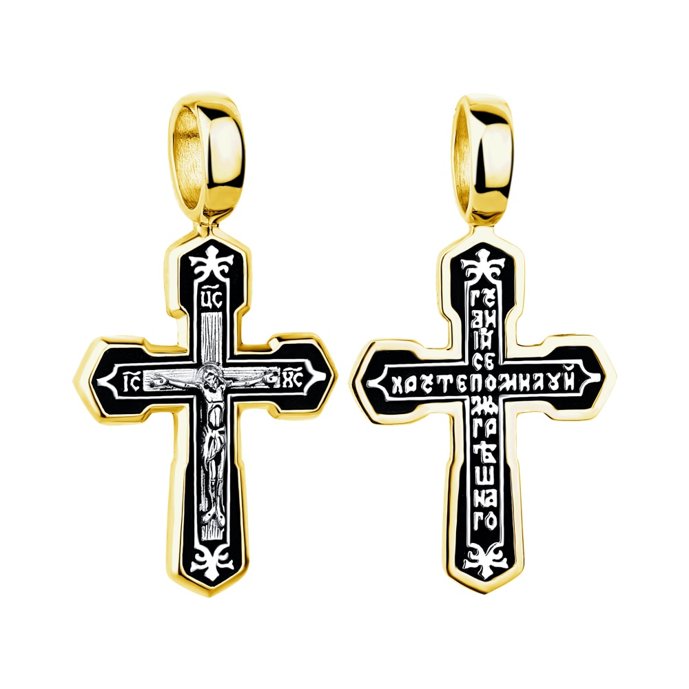 Подвеска-крест из серебра