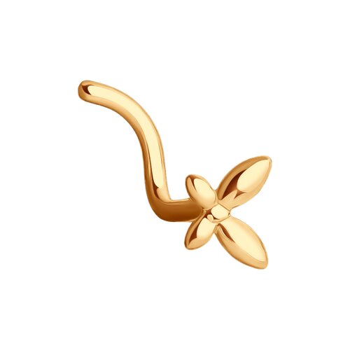 пирсинг в нос из золота