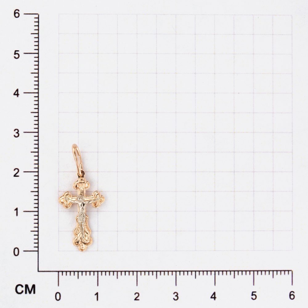 Крест из комбинированного золота