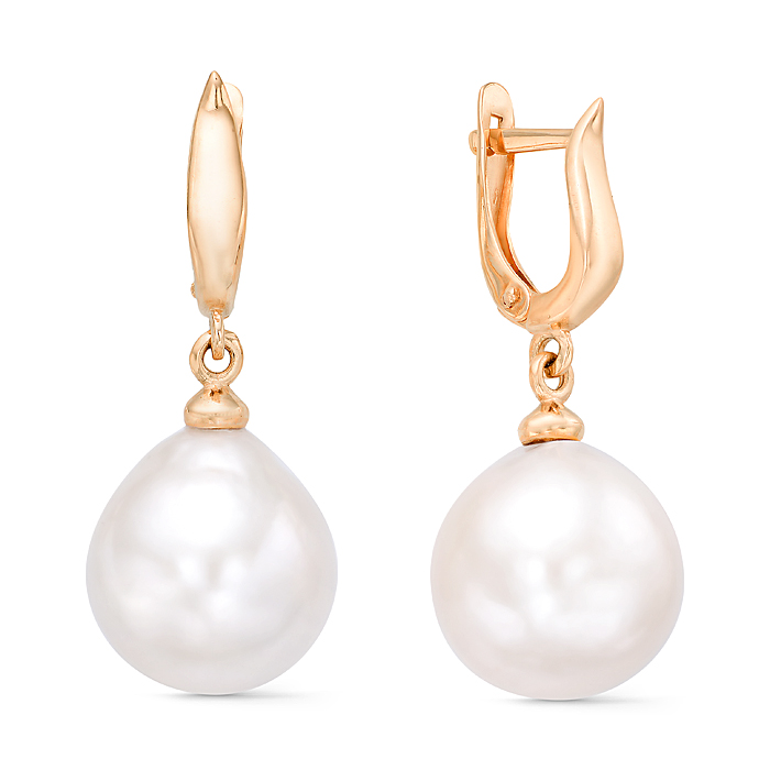 Серьги из золота с жемчугом