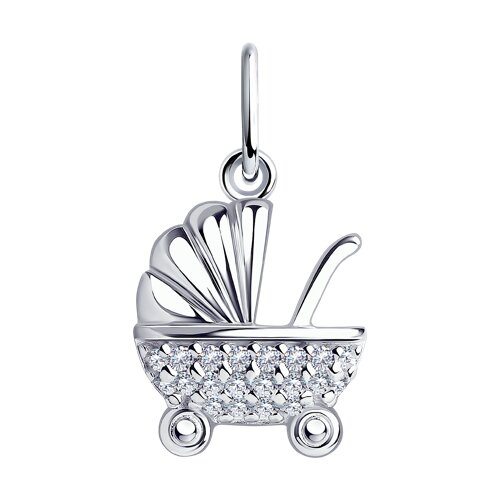 подвеска из серебра с фианитами