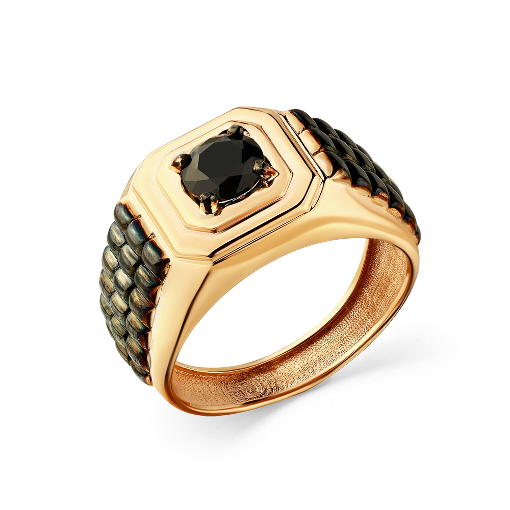 Кольцо из золота с фианитами